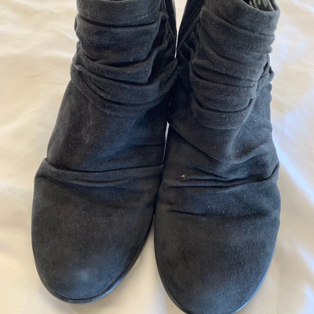 Dansko Black Ruching Suede Booties - Size 41